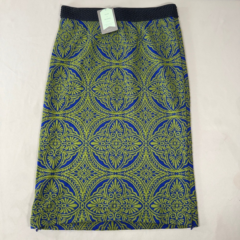 NEW Anthropologie Maeve Medallion Stretch Knit Pencil Skirt Side Zip Size Small - Picture 5 of 10